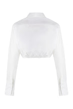 Carica l'immagine nel visualizzatore di Gallery, Camicia crop in popeline
