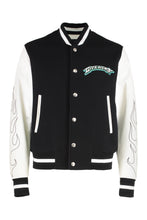 Load image into Gallery viewer, Wool and leather bomber jacket

