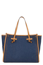 Carica l'immagine nel visualizzatore di Gallery, Borsa Marcella in tessuto effetto denim e pelle
