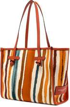 Carica l'immagine nel visualizzatore di Gallery, Shopping bag Marcella in canvas e pelle
