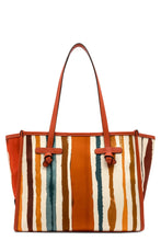 Carica l'immagine nel visualizzatore di Gallery, Shopping bag Marcella in canvas e pelle
