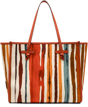 Carica l'immagine nel visualizzatore di Gallery, Shopping bag Marcella in canvas e pelle
