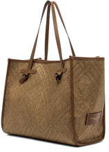 Load image into Gallery viewer, Marcella canvas and leather shopping bag
