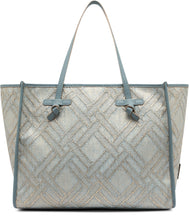 Carica l'immagine nel visualizzatore di Gallery, Shopping bag Marcella in canvas e pelle
