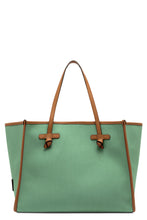 Carica l'immagine nel visualizzatore di Gallery, Shopping bag Marcella in canvas e pelle
