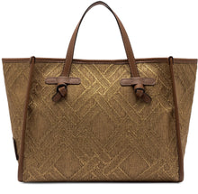 Load image into Gallery viewer, Marcella canvas and leather shopping bag
