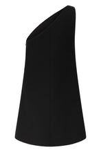 Load image into Gallery viewer, One-shoulder short dress in wool and silk blend

