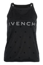 Load image into Gallery viewer, Tulle tank top with all-over logo
