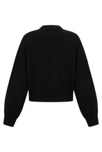 Load image into Gallery viewer, Wool and cotton pullover with embroidered bow

