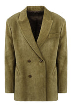Carica l'immagine nel visualizzatore di Gallery, Blazer oversize doppiopetto in velluto
