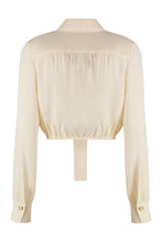 Load image into Gallery viewer, Pussy-bow collar georgette shirt
