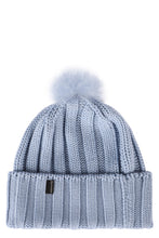 Load image into Gallery viewer, knitted wool beanie with pom-pom
