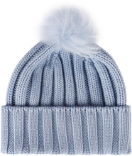 Load image into Gallery viewer, knitted wool beanie with pom-pom

