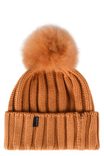 Load image into Gallery viewer, knitted wool beanie with pom-pom
