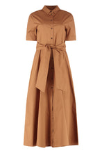 Carica l&#39;immagine nel visualizzatore di Gallery, Abito chemisier in popeline di cotone
