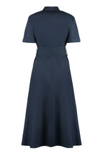 Carica l&#39;immagine nel visualizzatore di Gallery, Abito chemisier in cotone con cintura
