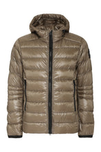 Load image into Gallery viewer, Crofton hooded techno fabric down jacket
