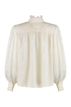 Carica l'immagine nel visualizzatore di Gallery, Blusa oversize in jacquard di seta
