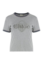 Carica l'immagine nel visualizzatore di Gallery, T-shirt baby fit con logo in jersey di cotone
