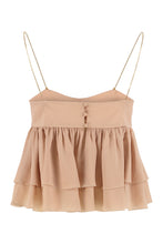 Load image into Gallery viewer, Top with ruffles in georgette
