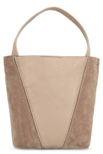 Carica l'immagine nel visualizzatore di Gallery, Tote bag Chloé Spin piccola in pelle granata e scamosciata
