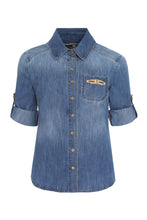 Carica l'immagine nel visualizzatore di Gallery, Camicia in denim con ricamo
