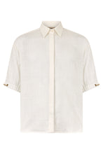 Carica l'immagine nel visualizzatore di Gallery, Camicia a maniche corte in misto lino
