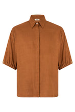 Carica l'immagine nel visualizzatore di Gallery, Camicia a maniche corte in misto lino

