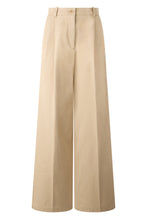 Carica l'immagine nel visualizzatore di Gallery, Pantaloni larghi in cotone beige
