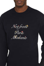 Carica l'immagine nel visualizzatore di Gallery, Maglione girocollo Slogan à Fleurs in lana merinos
