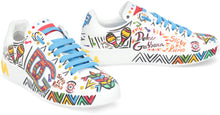 Load image into Gallery viewer, Portofino Spoiler leather low-top sneakers
