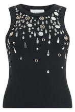 Load image into Gallery viewer, Cotton tank top with crystals

