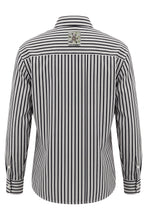 Carica l'immagine nel visualizzatore di Gallery, Camicia a righe con perline e cristalli decorativi
