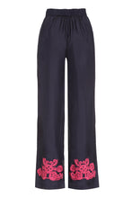 Load image into Gallery viewer, Embroidered silk trousers
