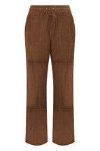 Carica l'immagine nel visualizzatore di Gallery, Pantaloni dritti in suede di capra
