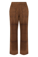 Carica l'immagine nel visualizzatore di Gallery, Pantaloni dritti in suede di capra
