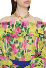 Carica l'immagine nel visualizzatore di Gallery, Blusa in crêpe con volant
