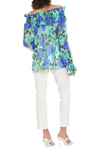 Carica l'immagine nel visualizzatore di Gallery, Blusa in crêpe con volant
