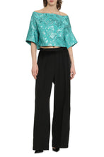 Carica l'immagine nel visualizzatore di Gallery, Blusa in tessuto jacquard floreale
