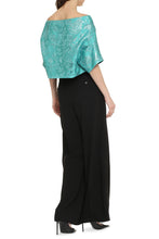 Carica l'immagine nel visualizzatore di Gallery, Blusa in tessuto jacquard floreale
