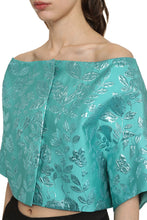 Carica l'immagine nel visualizzatore di Gallery, Blusa in tessuto jacquard floreale
