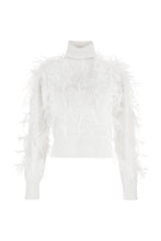 Carica l'immagine nel visualizzatore di Gallery, Pullover Lucy con piume di struzzo
