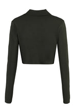 Carica l'immagine nel visualizzatore di Gallery, Crop-top in maglia a coste
