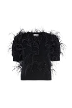 Carica l'immagine nel visualizzatore di Gallery, Pullover Lucy con piume di struzzo
