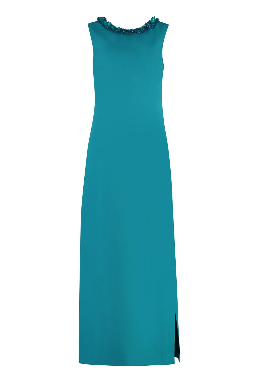 Abito con applicazioni floreali