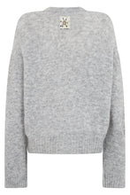 Load image into Gallery viewer, Crew neck sweater with decorative crystals
