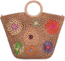 Carica l'immagine nel visualizzatore di Gallery, Borsa a mano Daddy Fleur M in rafia
