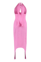 Carica l&#39;immagine nel visualizzatore di Gallery, Abito in crêpe con laccio al collo
