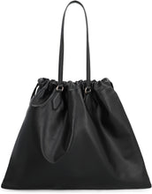Load image into Gallery viewer, Drawstring leather tote

