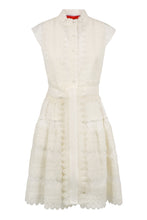 Carica l&#39;immagine nel visualizzatore di Gallery, Abito in cotone con inserti in pizzo
